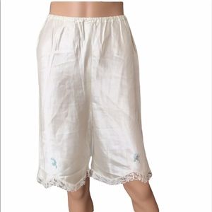 Vintage Women’s 1960’s custom made white satin pantaloons